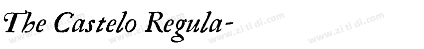The Castelo Regula字体转换